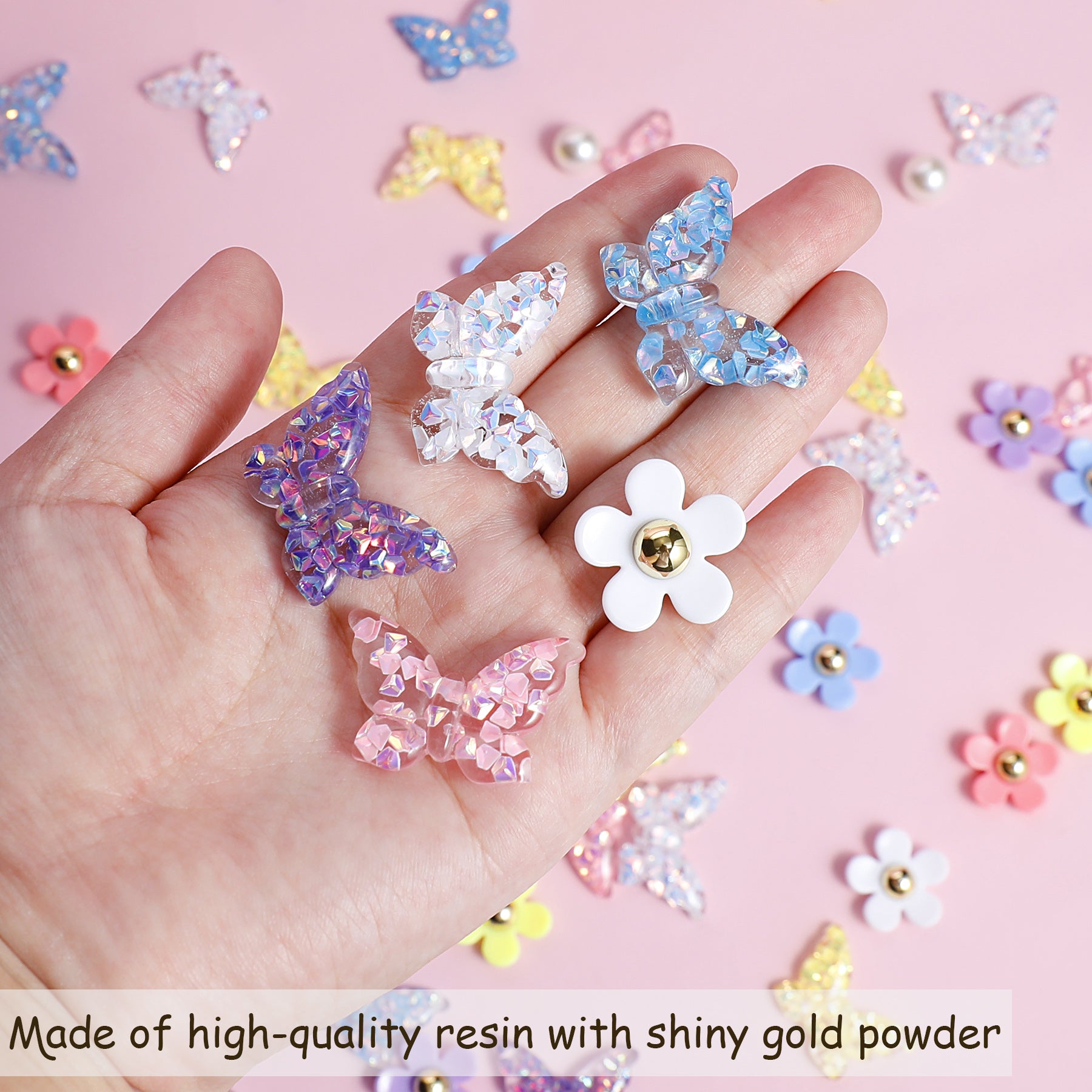 Butterfly Shoe Charms for Women, Flower Shoe Charm for Summer Clog Sandal, Pearl Shoe Decoration Charms Accessories, Party Favor, Ideal Gift